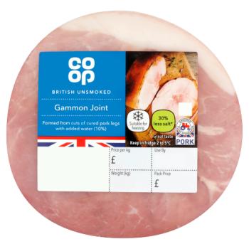 Co Op British Unsmoked Gammon Joint