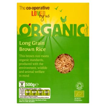 Co-op Loved by Us Organic Long Grain Brown Rice 500g