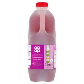 Co-op No Added Sugar Summer Fruits Juice Drink 2 Litre