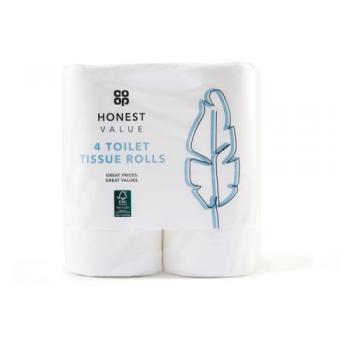 Co-op Honest Value Toilet Tissue 4 Rolls