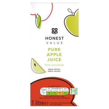 Co-op Honest Value Pure Apple Juice 1 Litre