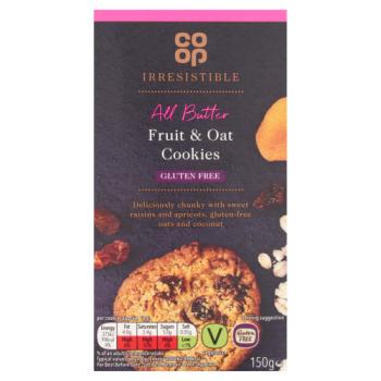 Co-op Irresistible All Butter Fruit & Oat Cookies 150g