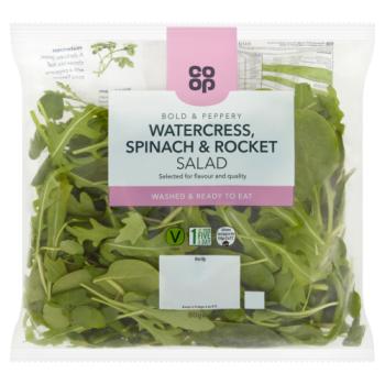 Coop Cress/spinach/rocket 80g