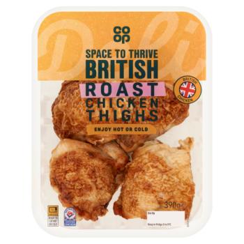 Co-op Space to Thrive British Roast Chicken Thighs 390g