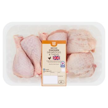 Co-op British Chicken Drumsticks & Thighs 1000g