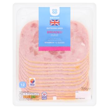 Co-op British Outdoor Bred Breaded Ham 300g
