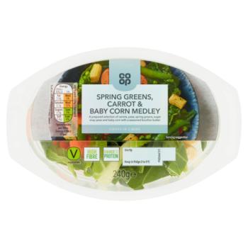 Co-op Spring Greens, Carrot & Baby Corn Medley 240g
