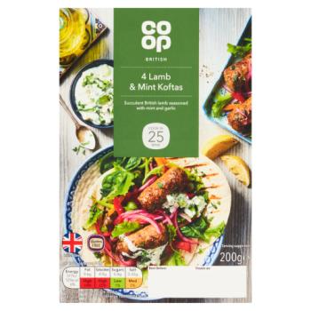 Co-op 4 British Lamb & Mint Koftas 200g