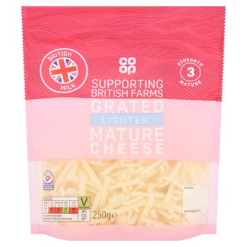 Co-op Grated Lighter Mature Cheese 250g