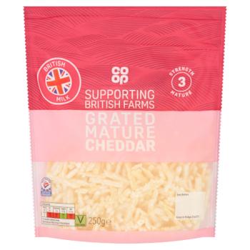 Co-op Grated Mature Cheddar 250g