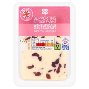 Co-op Wensleydale with Cranberry 200g