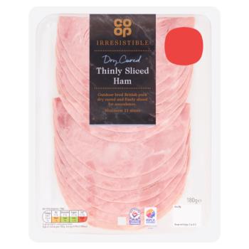 Co-op Irresistible Thinly Sliced Ham 180g