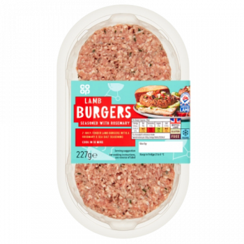 Co Op Lamb Burger Rosemary