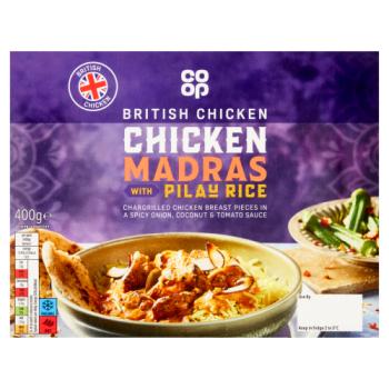 Co-op British Chicken Madras with Pilau Rice 400g