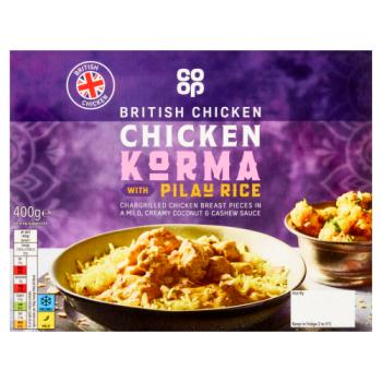 Co-op British Chicken Korma with Pilau Rice 400g