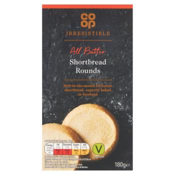 Co-op Irresistible All Butter Shortbread Rounds 180g