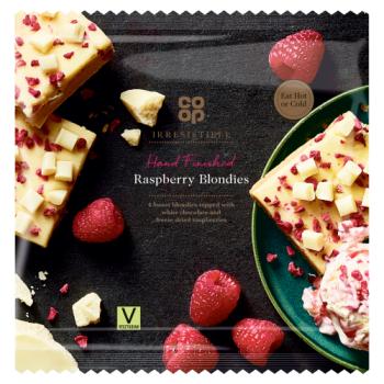 Co-op Irresistible Hand Finished Raspberry Blondies