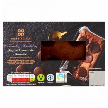 Co-op Irresistible Extremely Chocolatey Double Chocolate Brownie 190g