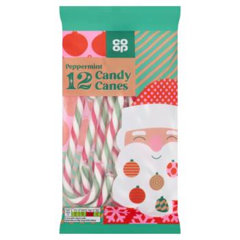 Co-op 12 Peppermint Candy Canes 144g
