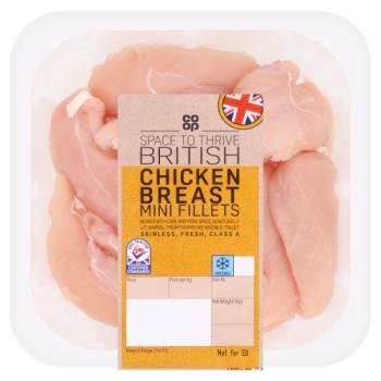 Co-op Space To Thrive British Chicken Mini Breast Fillets 350g
