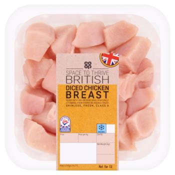 Co-op Space To Thrive British Diced Chicken Breast 350g