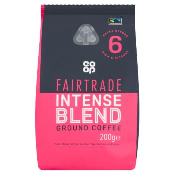 Co-op Fairtrade Intense Blend Ground Coffee 200g