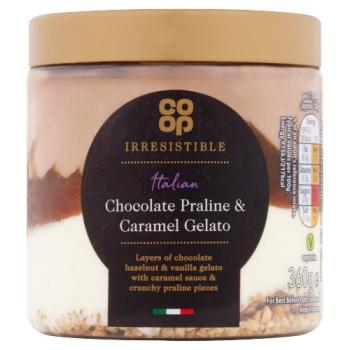 Co Op Irr Choc Praline & Caramel Gelato