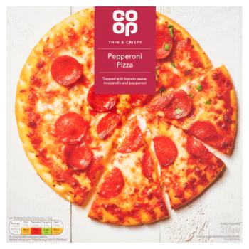 Co Op Thin & Crispy Pepperoni Pizza