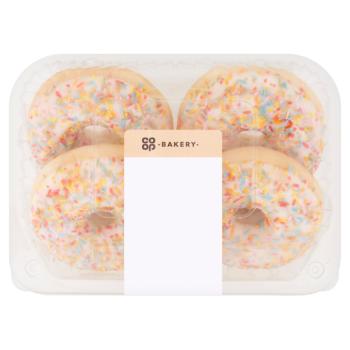  Co-op White Iced Ring Doughnut 4S