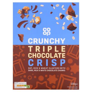 Co-op Crunchy Triple Chocolate Crisp 500g