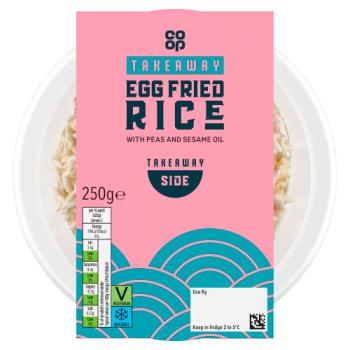 Co-op Egg Fried Rice with Peas and Sesame Oil 250g