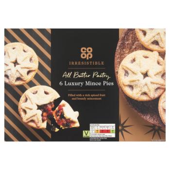Co-op Irresistible All Butter Pastry 6 Luxury Mince Pies