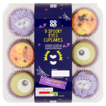 Co-op 9 Spooky Eyes Cupcakes