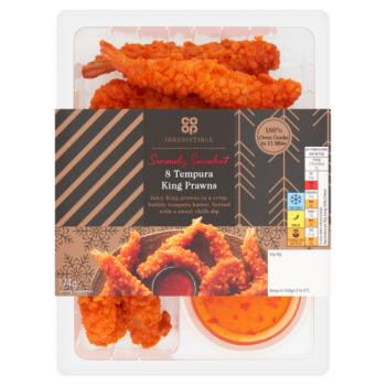 Co-op Irresistible 8 Tempura King Prawns 174g