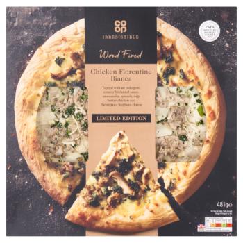 Co-op Irresistible Wood Fired Limited Edition Chicken Florentine Bianca 481g