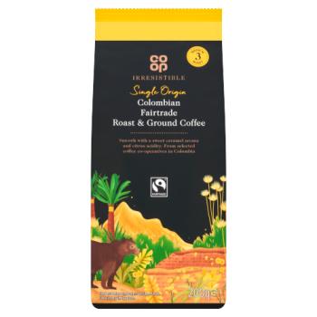 Co-op Irresistible Colombian Fairtrade Roast & Ground Coffee 200g