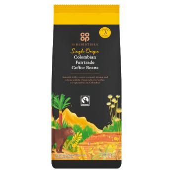 Co-op Irresistible Colombian Fairtrade Coffee Beans 200g