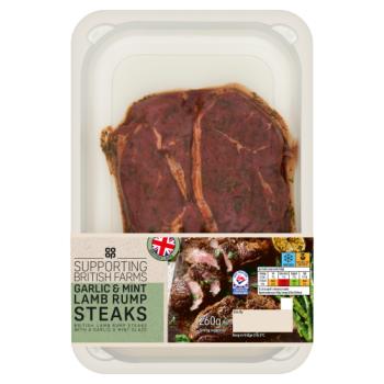 Co-op Garlic & Mint Lamb Rump Steaks 260g