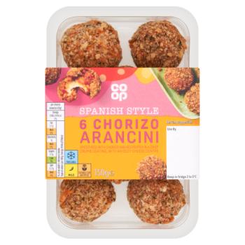 Co-op Spanish Style 6 Chorizo Arancini 150g
