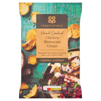 Co-op Irresistible Limited Edition Chicken Shawarma Crisps 150g