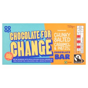 Co-op Chunky Salted Caramel & Pretzel Chocolate Bar 150g
