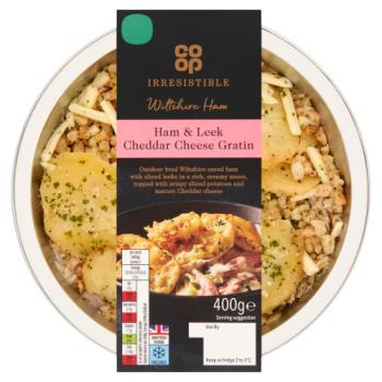 Co-op Irresistible Wiltshire Ham & Leek Cheddar Cheese Gratin 400g