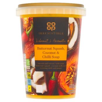 Co-op Irresistible Butternut Squash, Coconut & Chilli Soup 600g