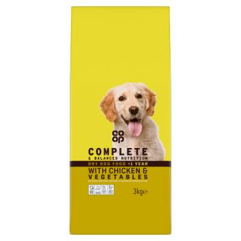Co-op Complete & Balanced Nutrition Dry Dog Food with Chicken & Vegetables +1 Year 3kg