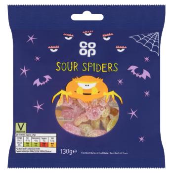 Co-op Sour Spiders 130g