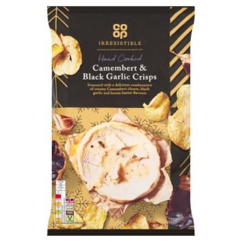 Co-op Irresistible Camembert & Black Garlic Crisps 150g