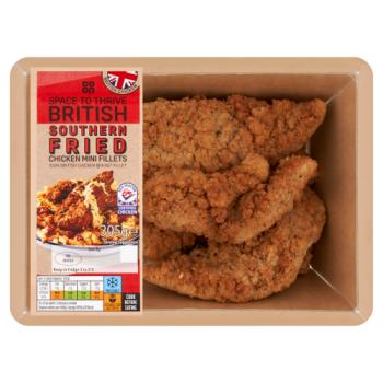 Co-op Space to Thrive British Southern Fried Chicken Mini Fillets 305g