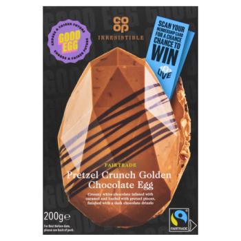 Co-op Irresistible Pretzel Crunch Golden Chocolate Egg 200g