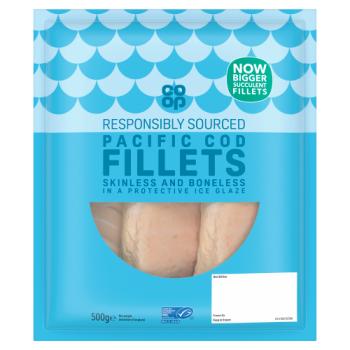 Co-op Pacific Cod Fillets 500g