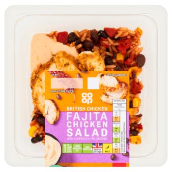 Co-op British Chicken Fajita Chicken Salad with a Chipotle & Lime Dressing 250g